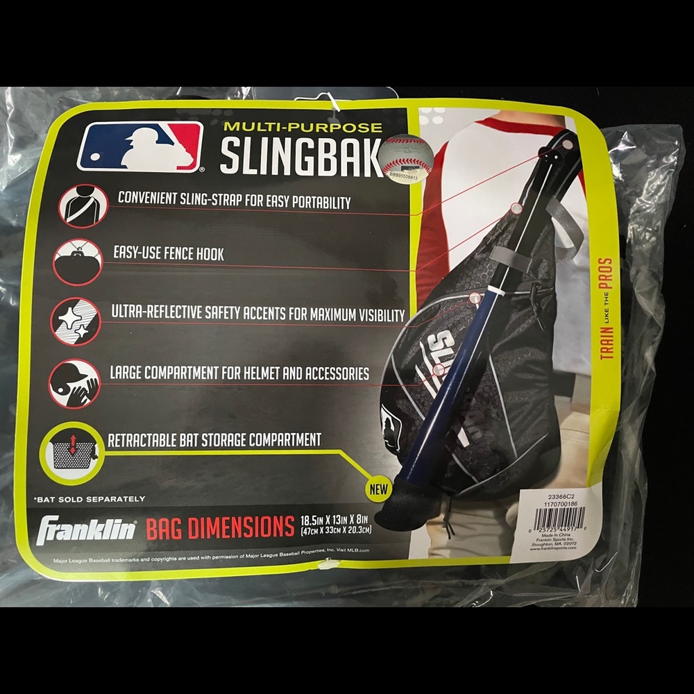 Franklin slingbak baseball backpack. NWT!!